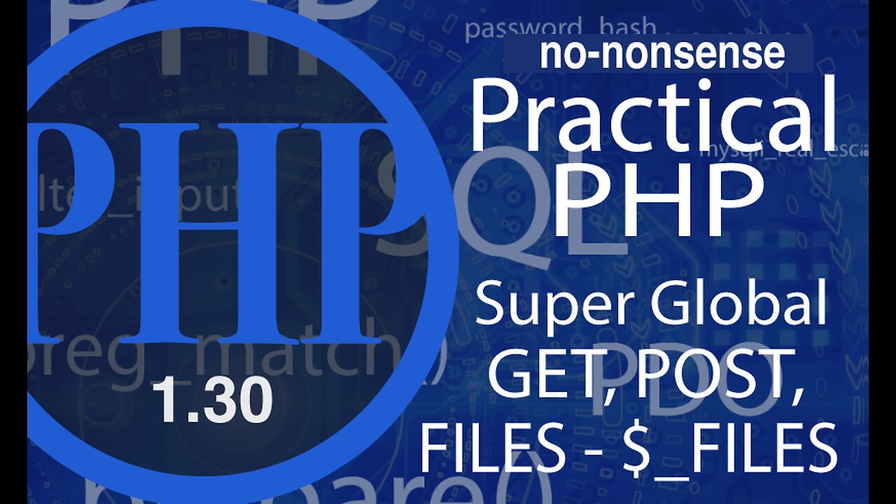 video #30 - Advance PHP | Super Global - GET, POST, FILES