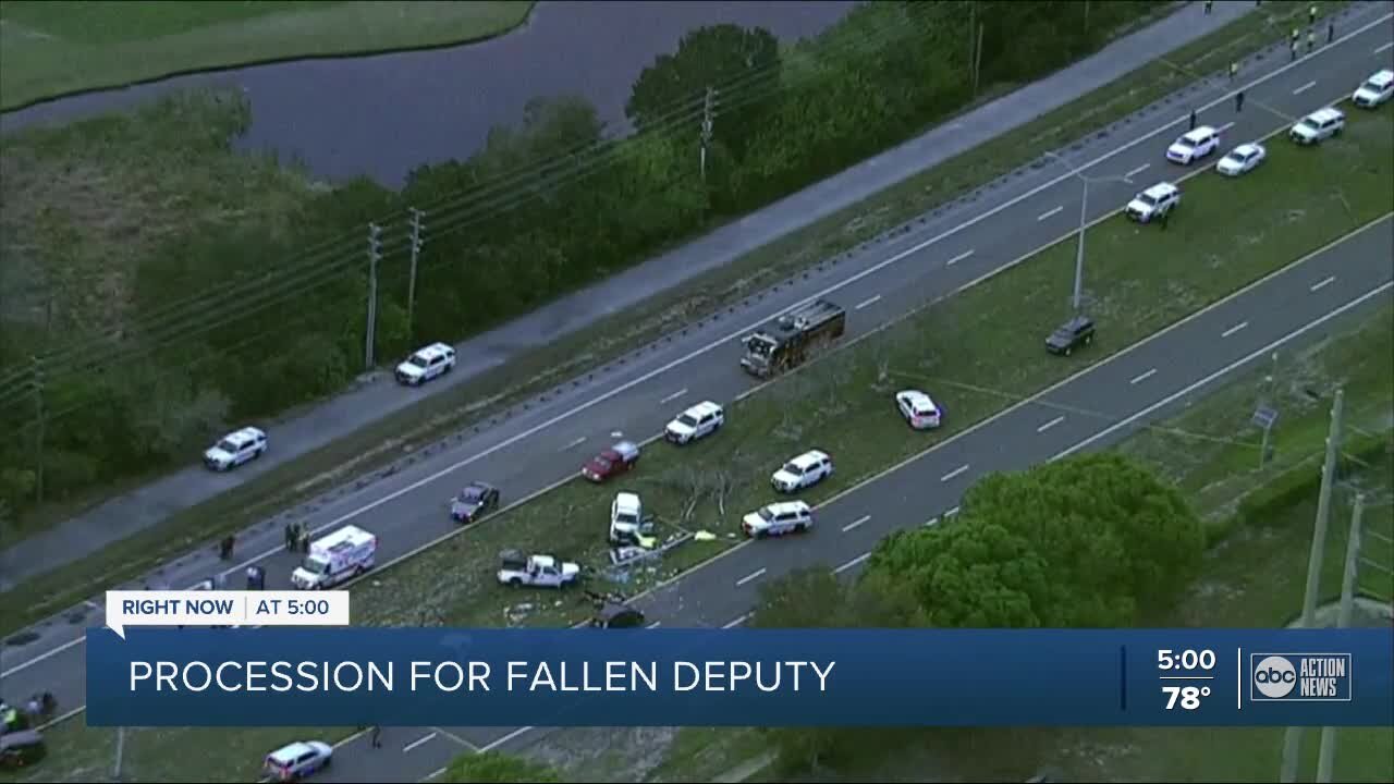 Procession has just ended for fallen Pinellas deputy