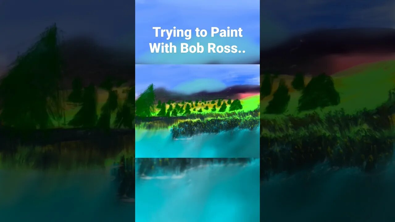 Trying to Paint with Bob Ross... #bobross #art #procreate #painting