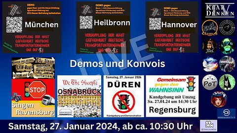 🔴💥LIVE | Demos, Proteste und Konvois aus verschiedenen Städten💥