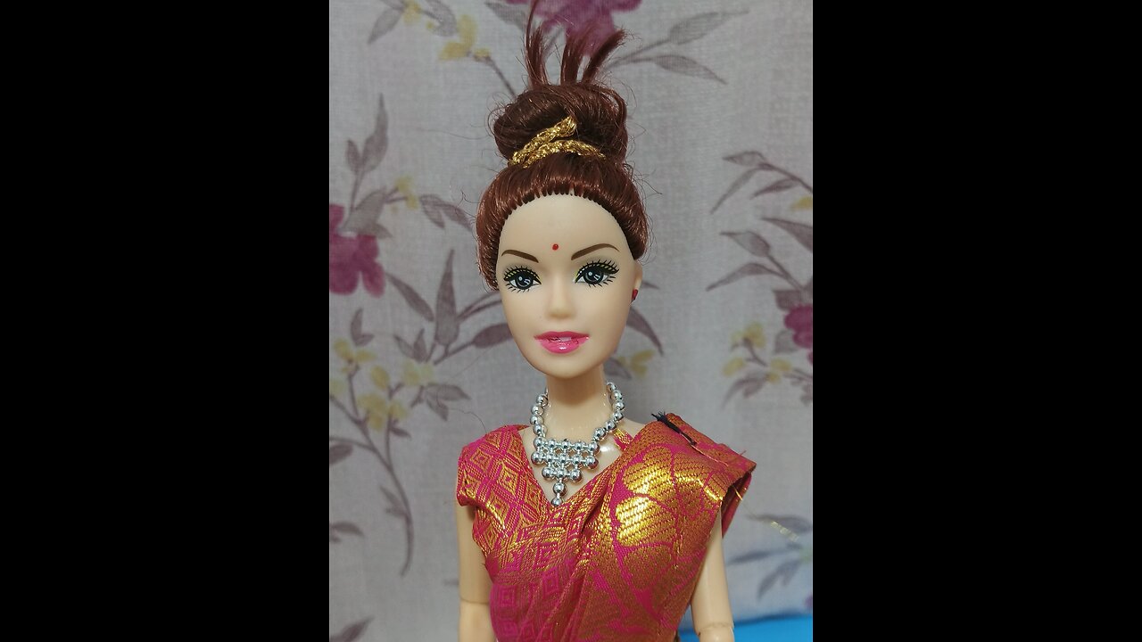 traditional saree with barbie doll