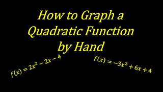 How to Graph a Quadratic Function by Hand [Worked Example] Algebra