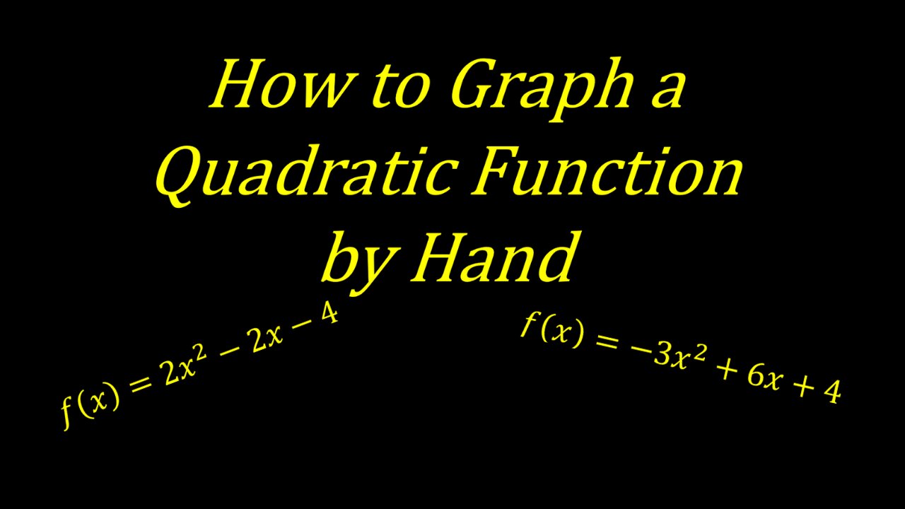How to Graph a Quadratic Function by Hand [Worked Example] Algebra