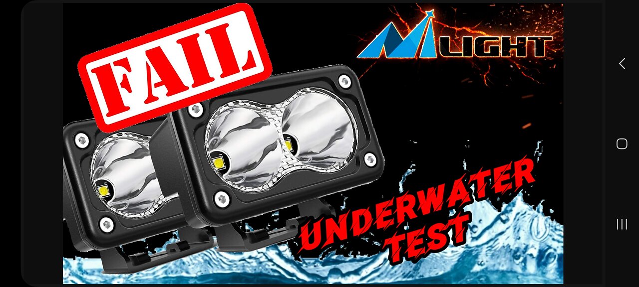 Nilight Lights 💧 Underwater Test FAILED #automobile #overland #camping #light