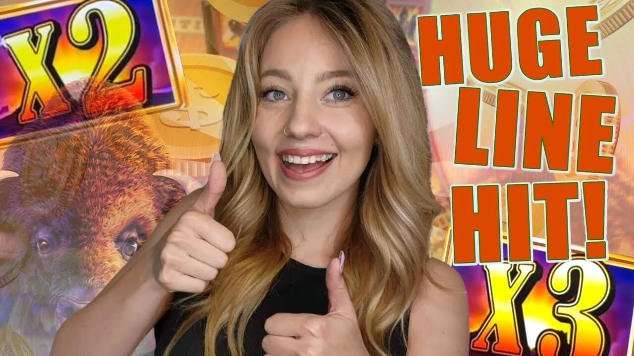 🔥HUGE LINE HIT on BUFFALO GOLD X2,X3 WINS! MAX BET SPINS Buffalo Gold Slot Machine!