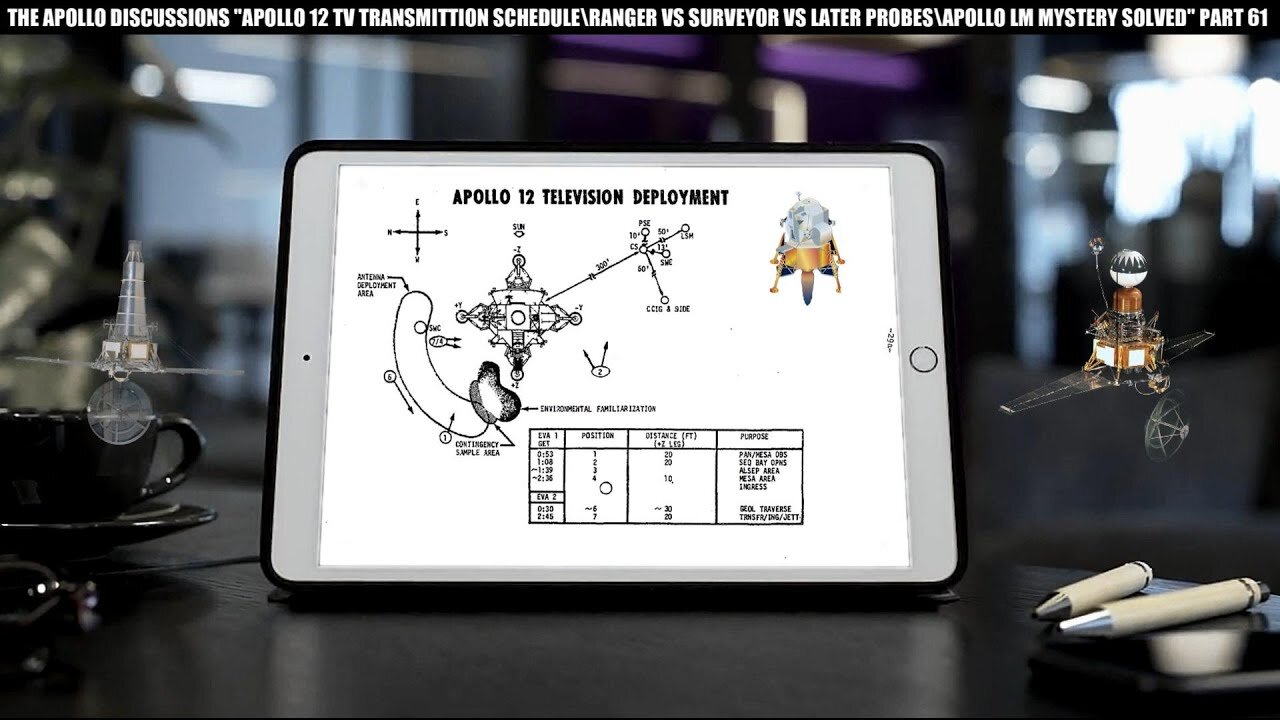 THE APOLLO DISCUSSIONS "APOLLO SCHEDULE\ RANGER VS SURVEYOR VS FUTURE PROBES\LM MYSTERY SOLVED" P 61