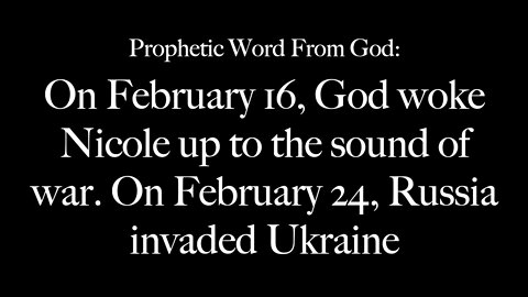Prophetic Word from God: The Sound of War