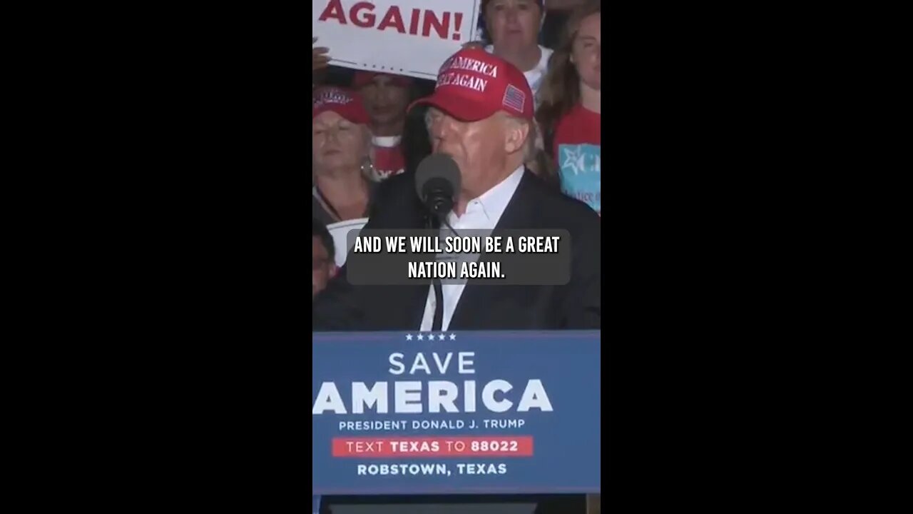 "We will soon be a great nation again!"
