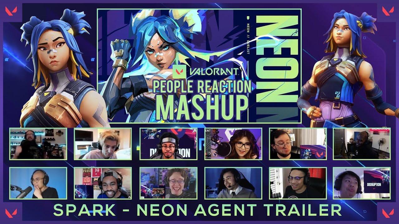 NEON Agent Trailer | Spark VALORANT [ Reaction Mashup Video ]