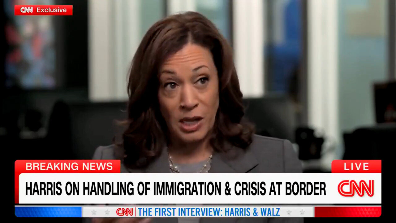 Kamala Harris Blames Donald Trump For The Border Crisis