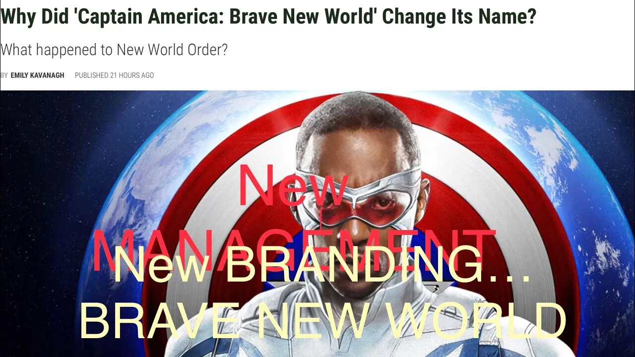 AMERICA’S THE BRAVE NEW WORLD ORDER ☹️ according to marvel 🤭