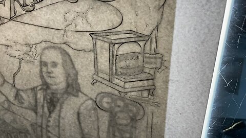 Inking a Benjamin Franklin stove