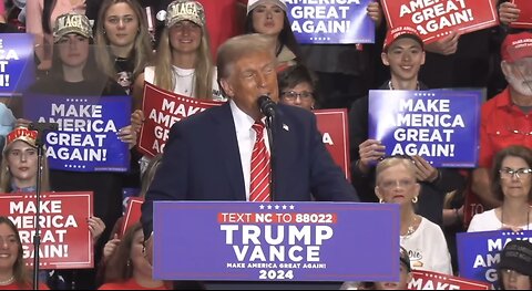 HIGHER QUALITY SUPPORTERS! Trump links Kamala to Biden GARBAGE comment - Rocky Mount NC rally