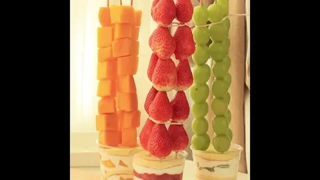 Christmas fruits tree and creamy dessert 🍓dampifoods 07