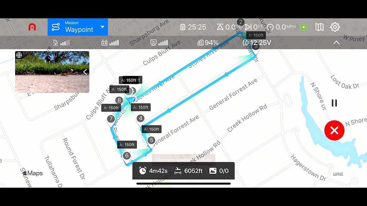 EVO II Drone Big Block 9-Point Waypoint Mission