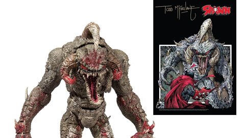 Looking at the McFarlane Toys Megafig Spawn Bloody Violator Action Figure with Signed Art Print