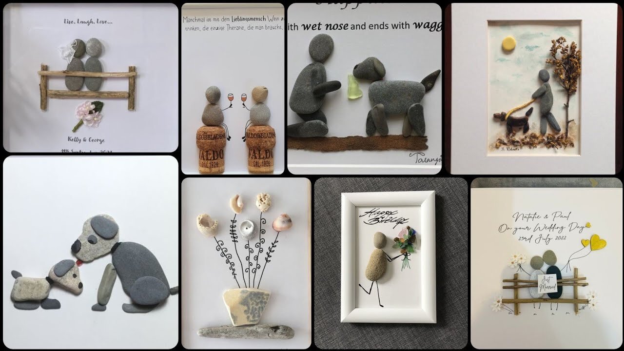 HOME DECOR WITH ROCK, STONE AND PEBBLE CRAFTS - DIY Pebble Art Ideas