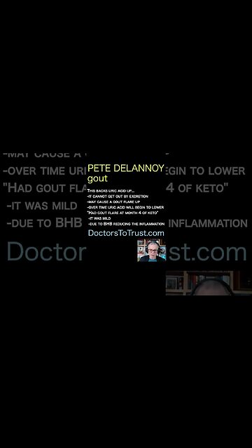 Pete Delannoy. This backs uric acid up...-it cannot get out by excretion -may cause a gout flare up