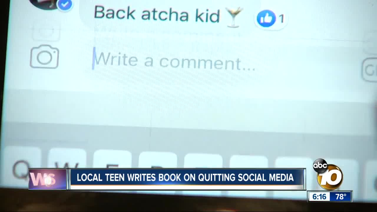 San Diego teen writes book on quitting social media