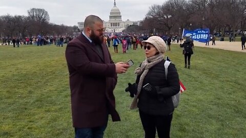 Woman from China who Protested on the 6th in D.C.