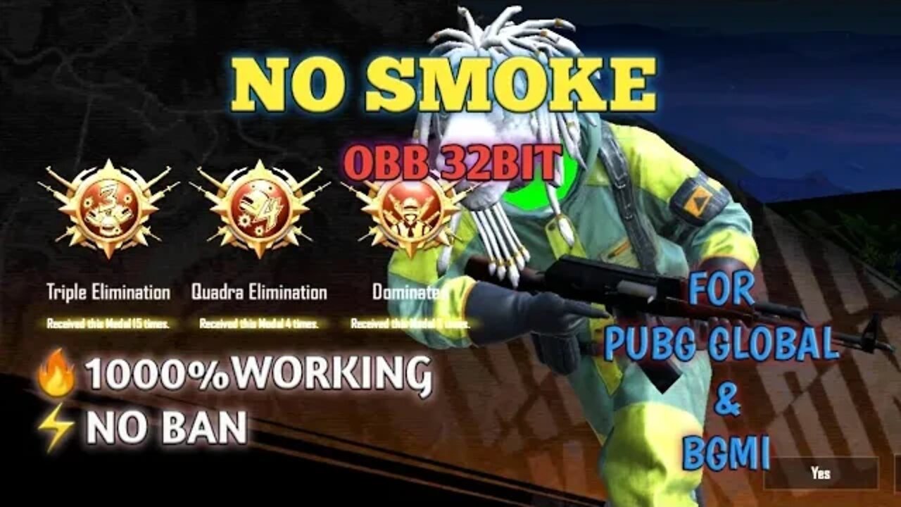 NO SMOKE OBB 32BIT, PUBG GLOBAL, BGMI