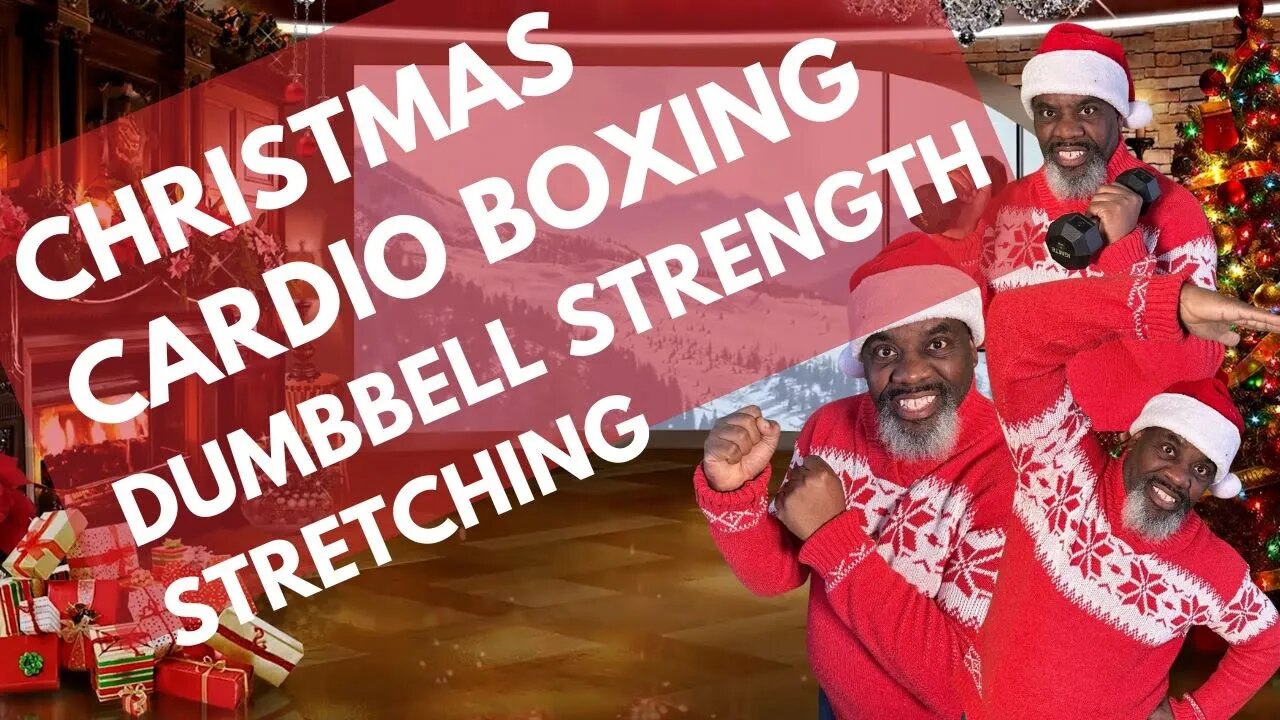 Pre-Christmas Cardio Boxing & Dumbbell Strength Workout (54 Minutes) | Festive Fitness Challenge