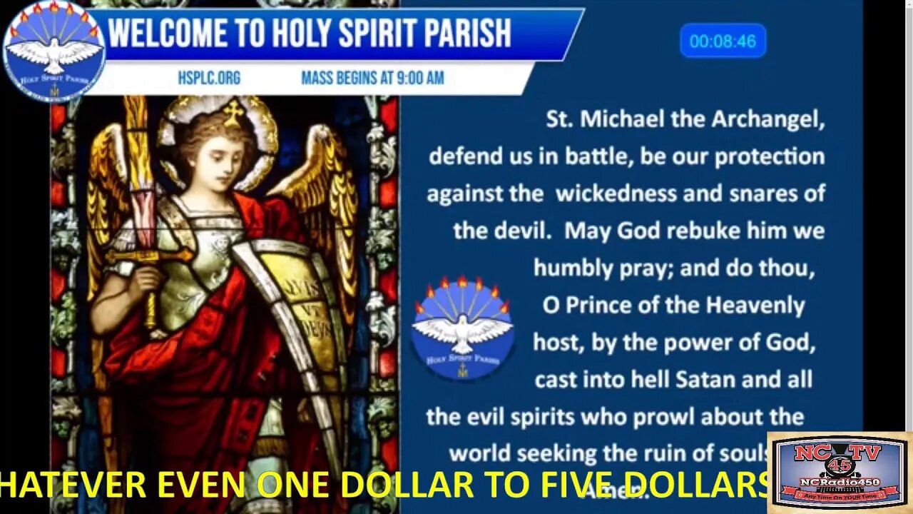 NCTV45 CATHOLIC MASS HOLY SPIRIT PARISH (ST VITUS) 9 AM THURSDAY JAN 20 2022