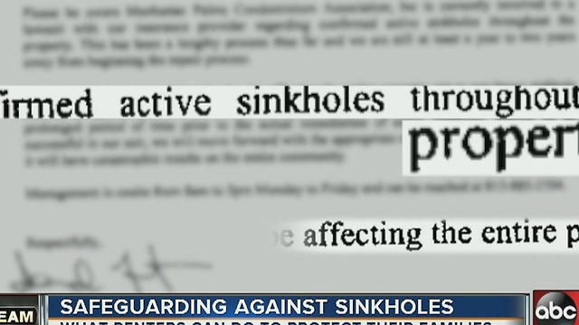 Safeguarding against sinkholes