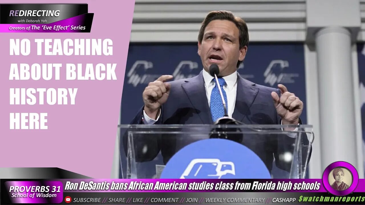 DeSantis Bans African American studies class from Florida high schools - RON DESANTIS