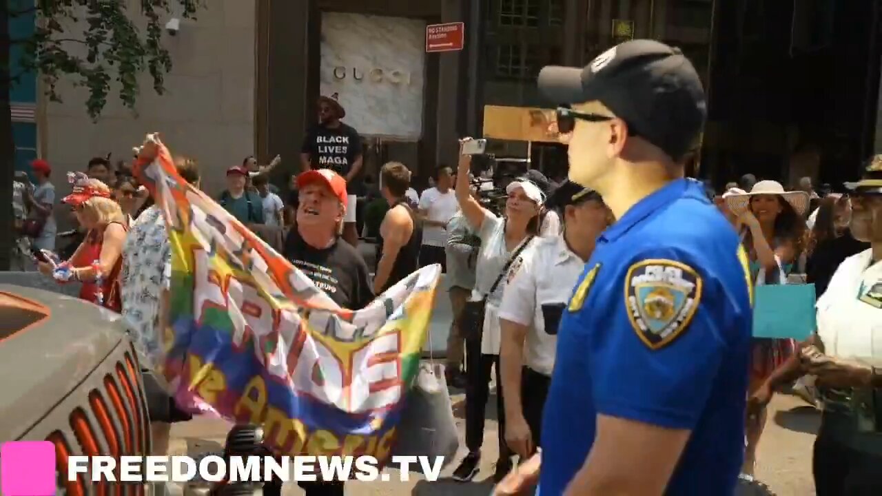 🚨 BREAKING: Patriots Rally for Trump in Front of Trump Tower! 🇺🇸