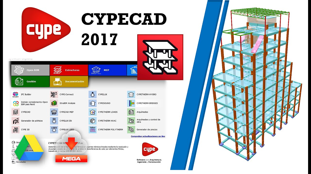 Descargar Instalar y Activar CYPECAD 2017 - Multilenguaje - 64 Bits - LICENCIA ILIMITADA