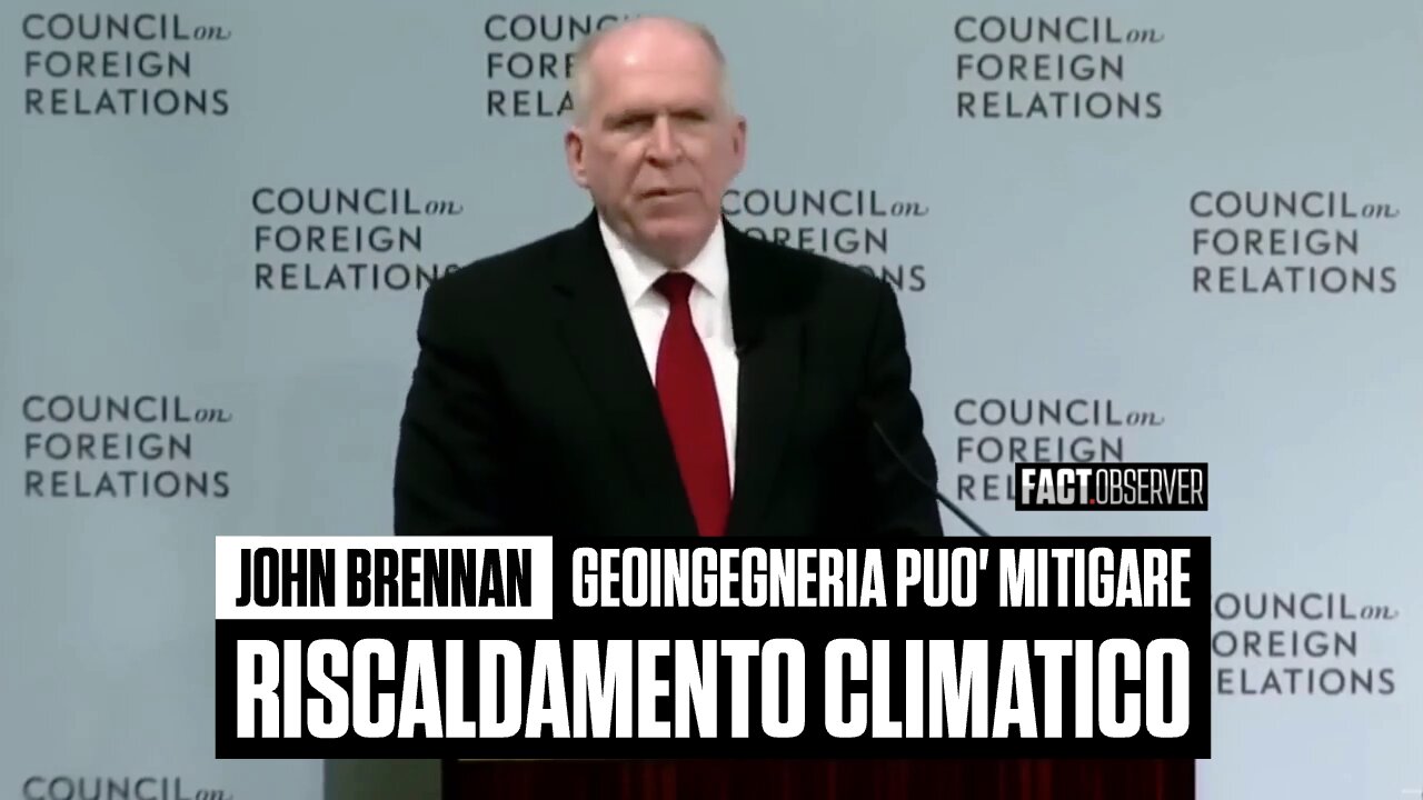 John Brennan - Geoingegneria può mitigare riscaldamento climatico