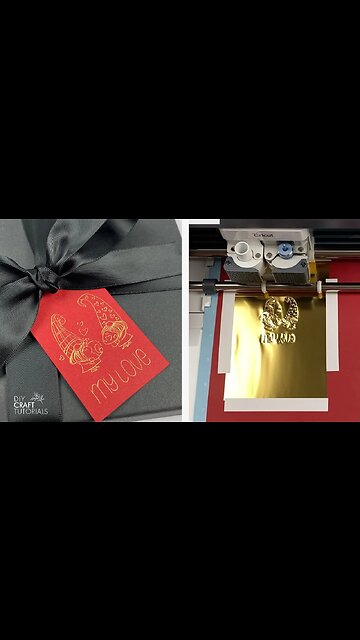 VALENTINE'S DAY GIFT TAG WITH THE CRICUT FOILING TOOL #Shorts