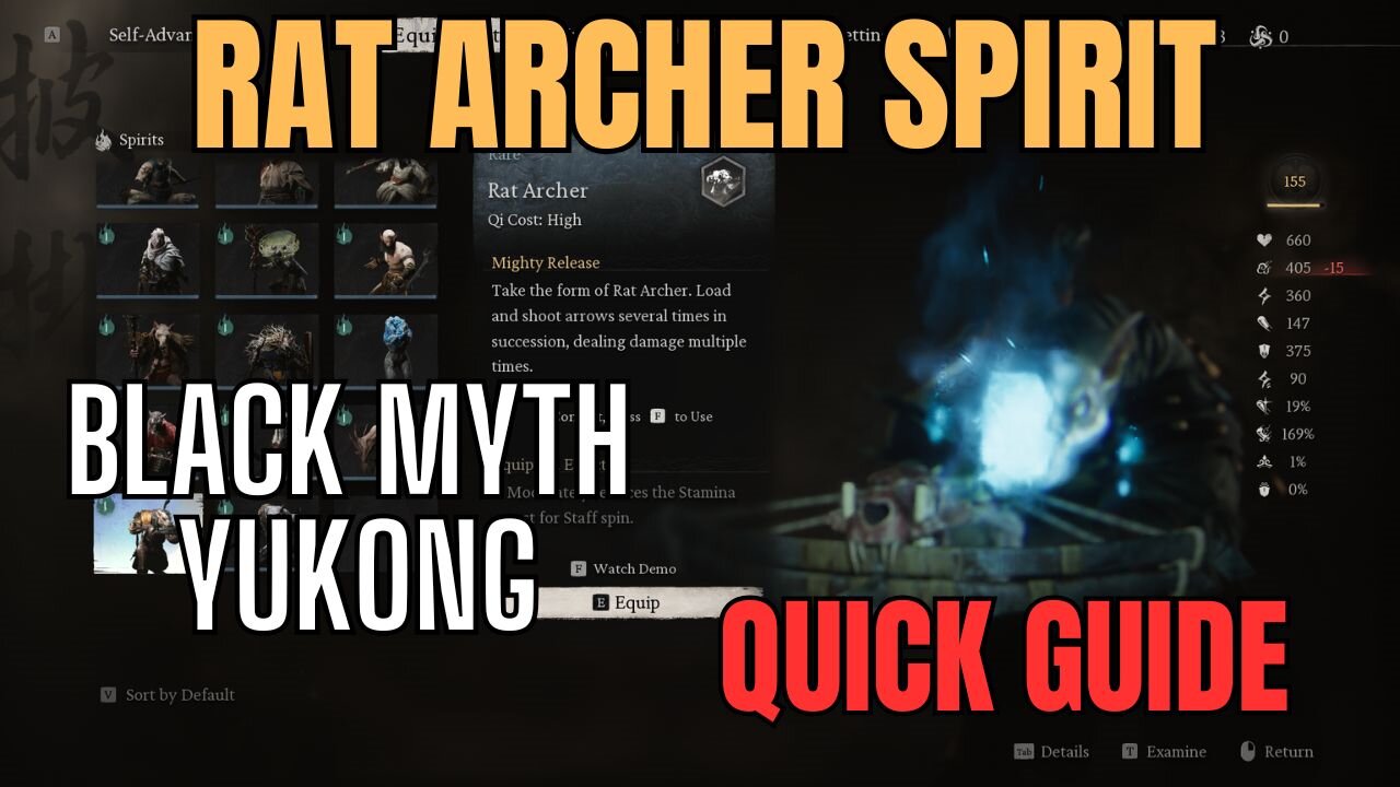 Black Myth Wukong: Spirit Hunting - Rat Archer Spirit