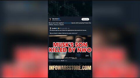 The Woke Mind Virus Killed Elon Musk's Son - Alex Jones on X