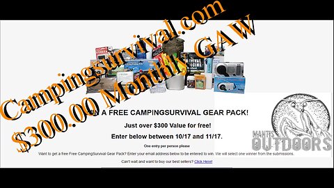 Campingsurvival.com $300.00 monthly GAW -Mantisoutdoors