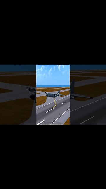 Pulling the Brakes While Taking Off | C-130 | Turboprop Flight Simulator #shorts