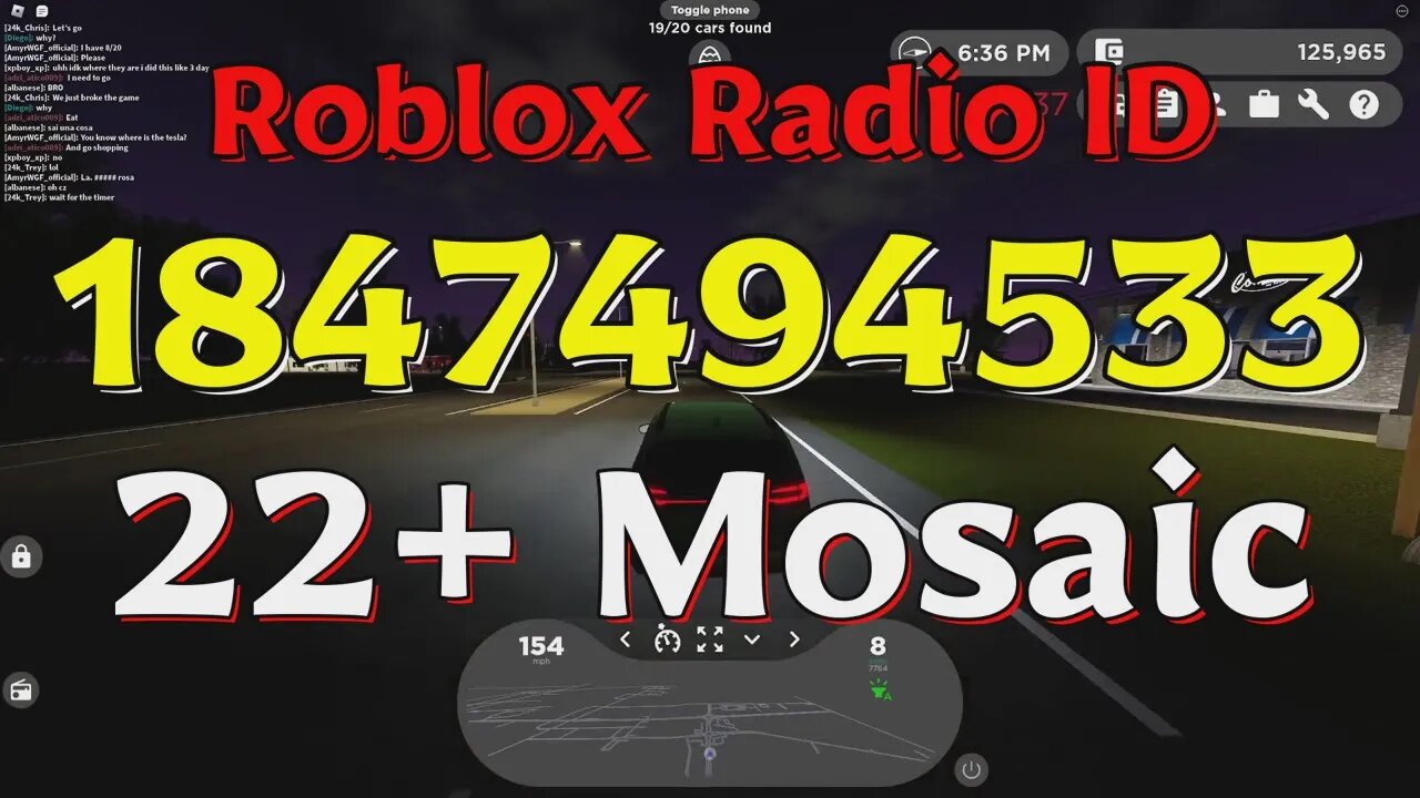 Mosaic Roblox Radio Codes/IDs