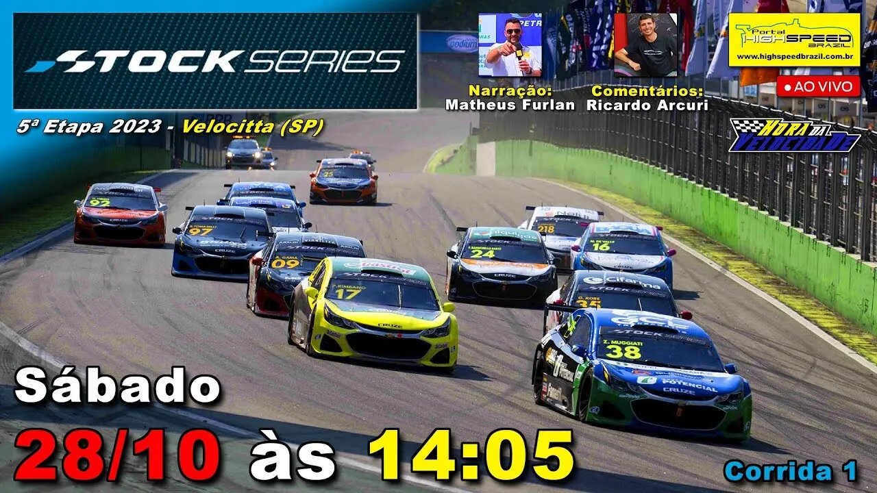 🔴 STOCK SERIES | Corrida 1 | 5ª Etapa 2023 | Velocitta (SP) | Ao Vivo