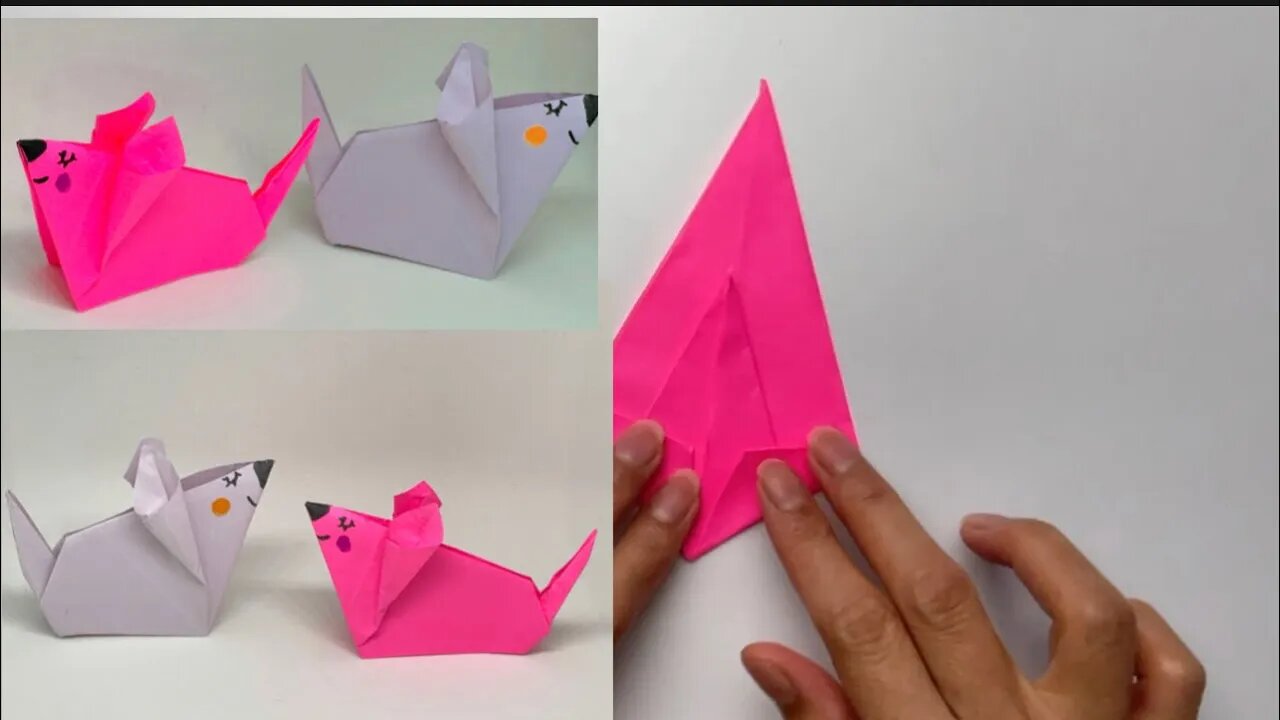 DIY Origami paper mouse #diy #diyorigami #origami EP53