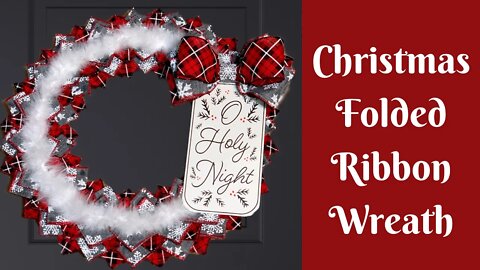 Christmas Crafts: Folded Ribbon Wreath | How To Make A Ribbon Wreath