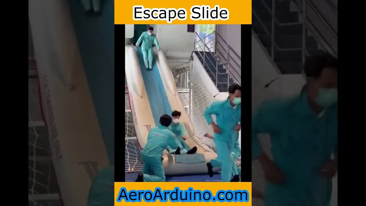 Watch Funny Emergency Escape Sliding #Flying #Aviation #AeroArduino