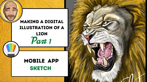 Digital Illustration - Lion - PART 1