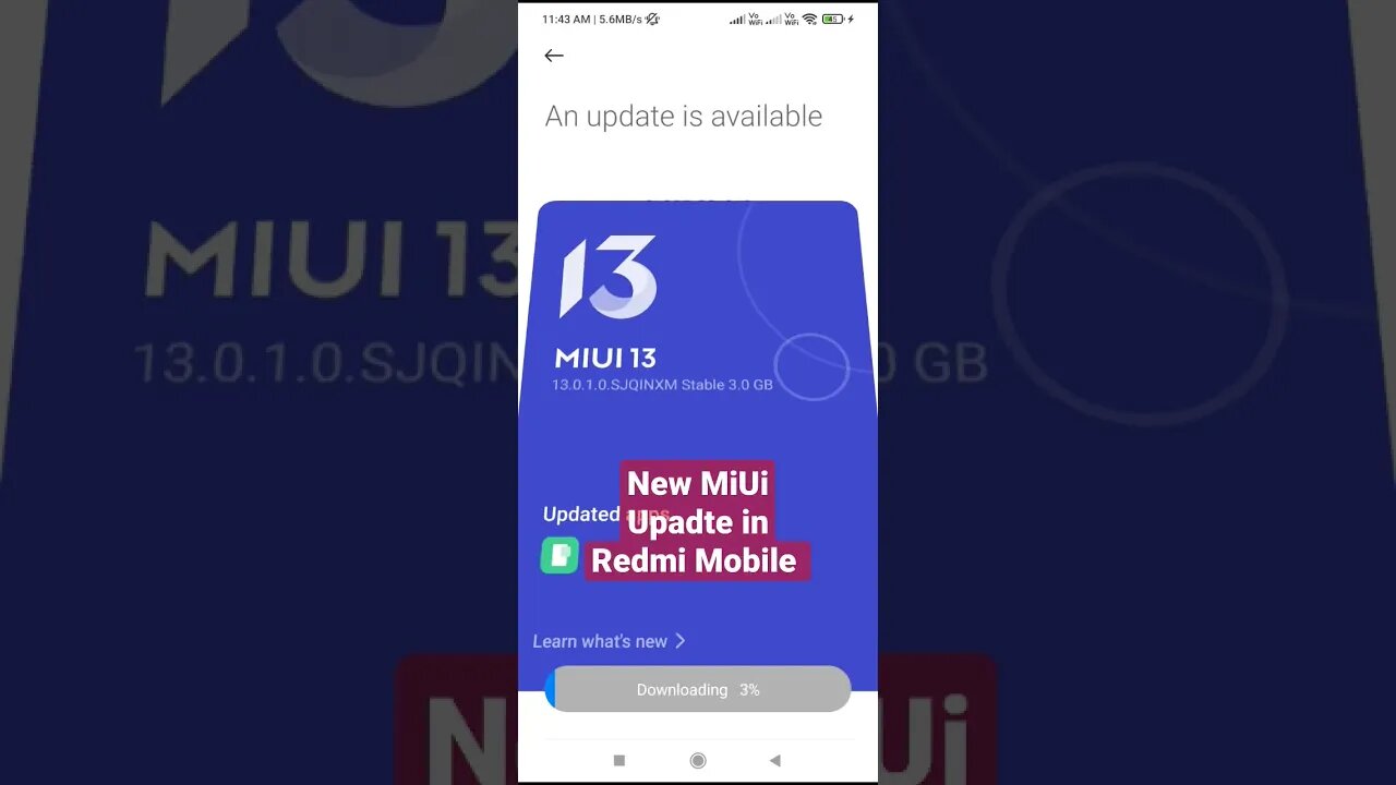 miui 13 update available now #miui13 #latestupdate #shorts #ytshorts