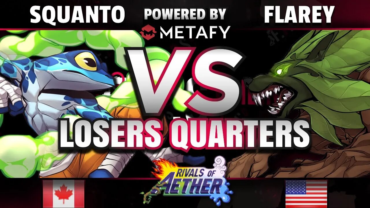 FPS4 Online - VIBE | Squanto (Ranno) vs. GoTE | Flarey (Sylvanos) - Rivals of Aether L. Quarters