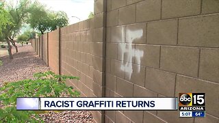 Racist, obscene graffiti causing concern in Mesa