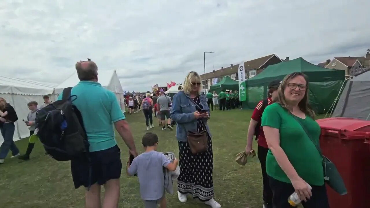 25 August 2023 At Clacton On Sea Essex Air show Event display Walking around by the busy stools