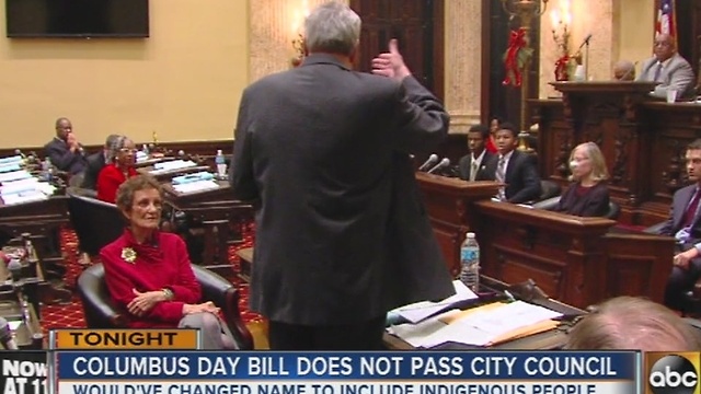 Bill to rename Columbus Day fails to pass City Council vote