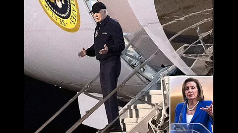Watch the sad moment ailing Biden, 81, walks VERY slowly off Air Force One and struggles to climb