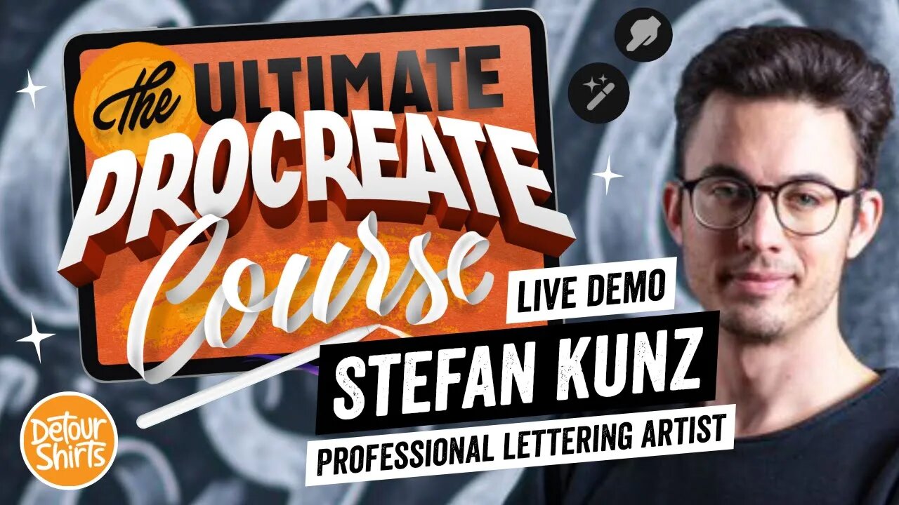 Simple Hand Lettering Demo on iPad with Procreate by Stefan Kunz Professional Lettering Artist